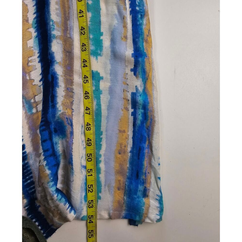 Lulus boho tie die high slit lined tiedye sundress EUC XS Ombre blue white - Picture 9 of 10